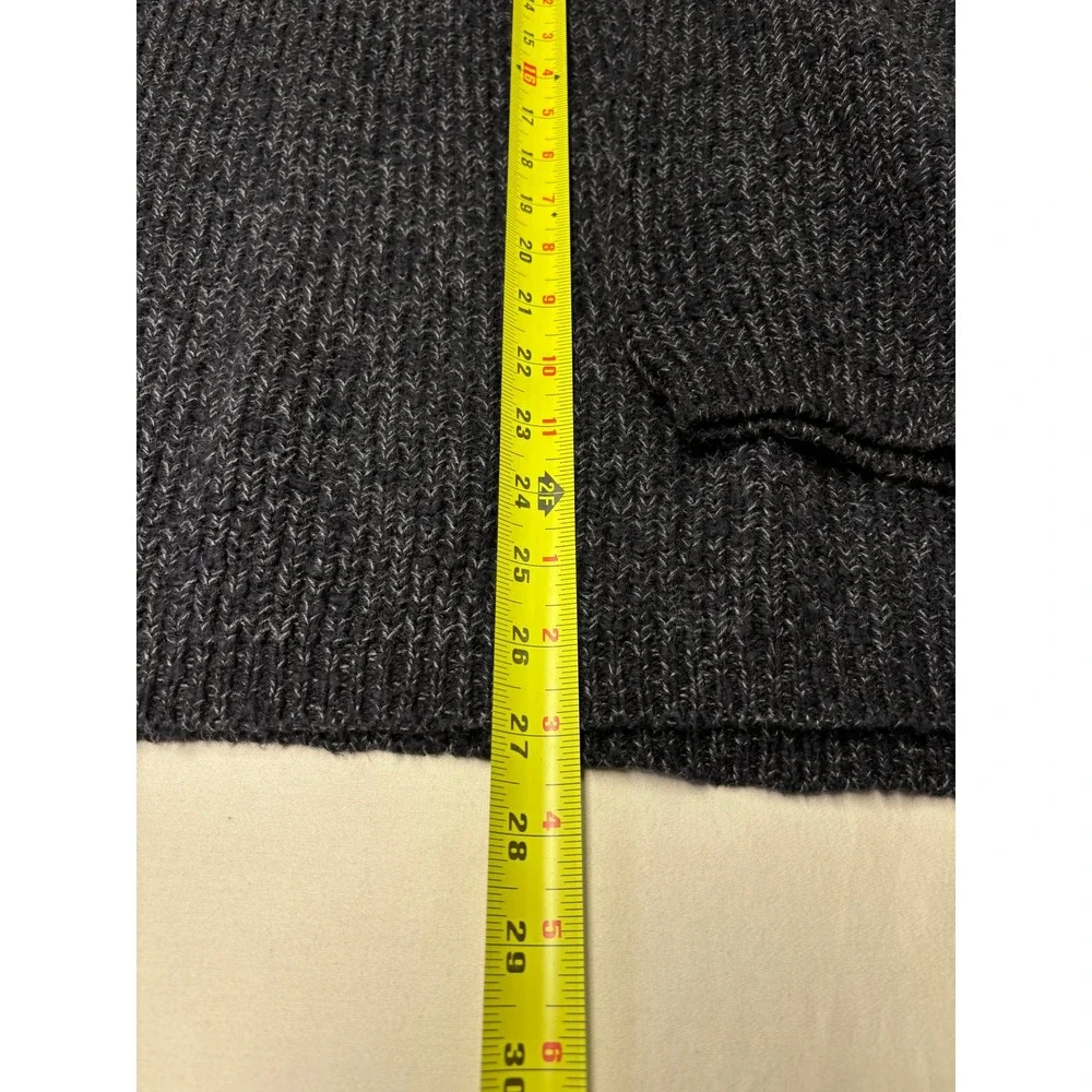 Eddie Bauer Mens XL Tall Gray Speckled Cotton Fisherman Knit Henley‎ Sweater - Picture 4 of 6